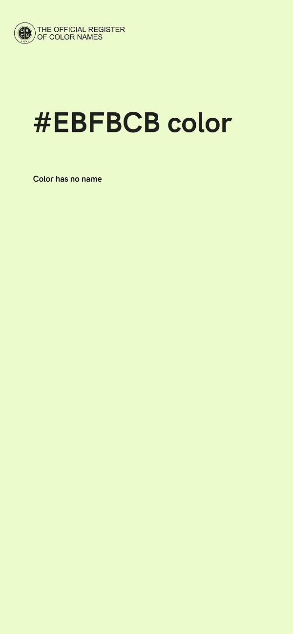 #EBFBCB color image