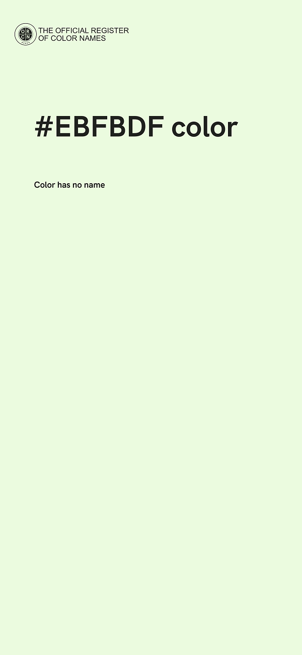#EBFBDF color image