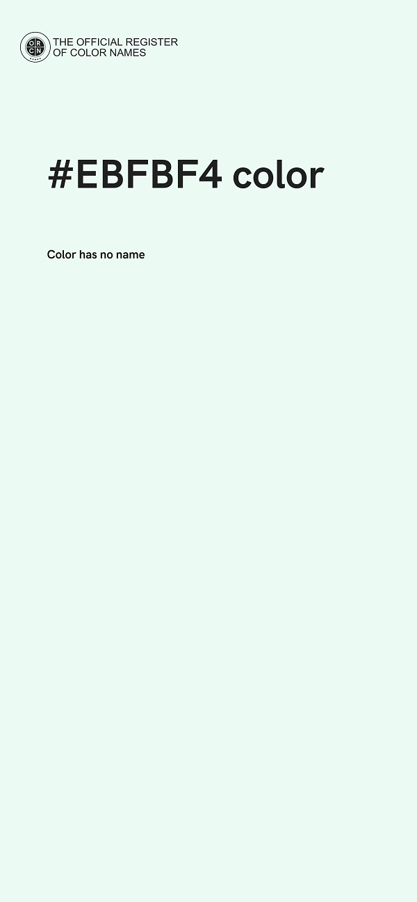 #EBFBF4 color image