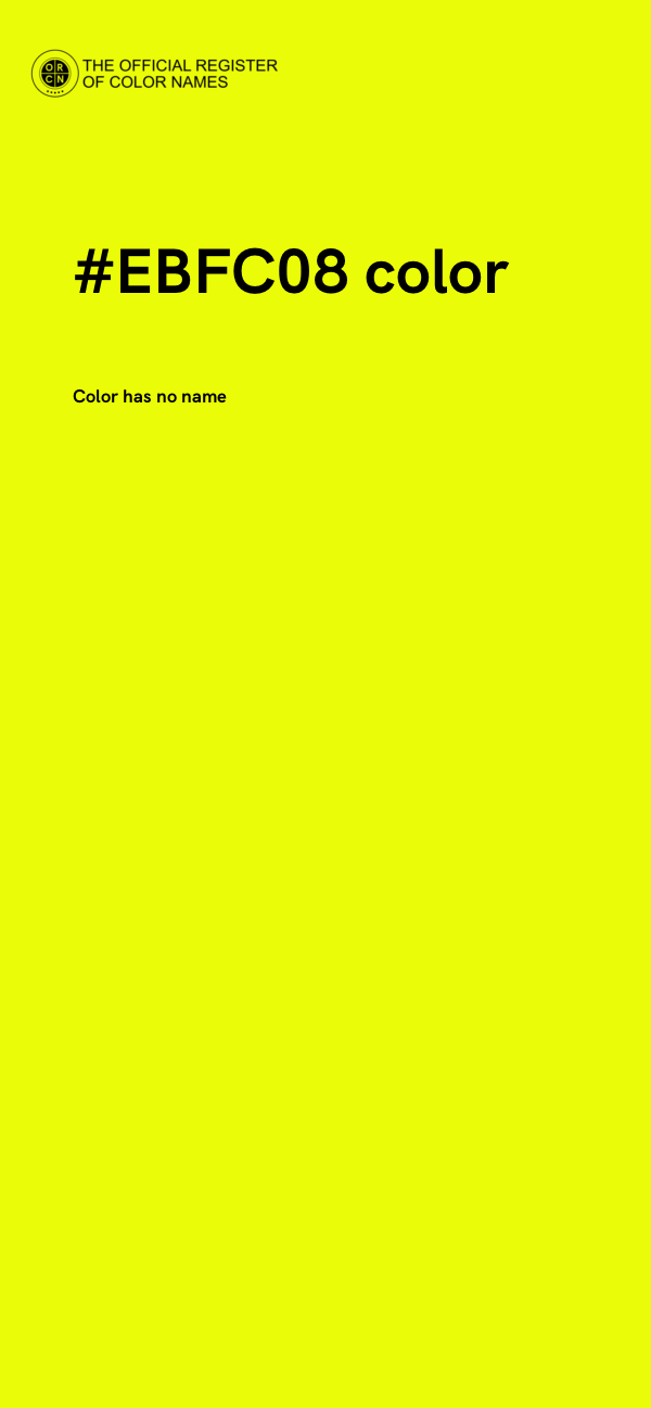 #EBFC08 color image