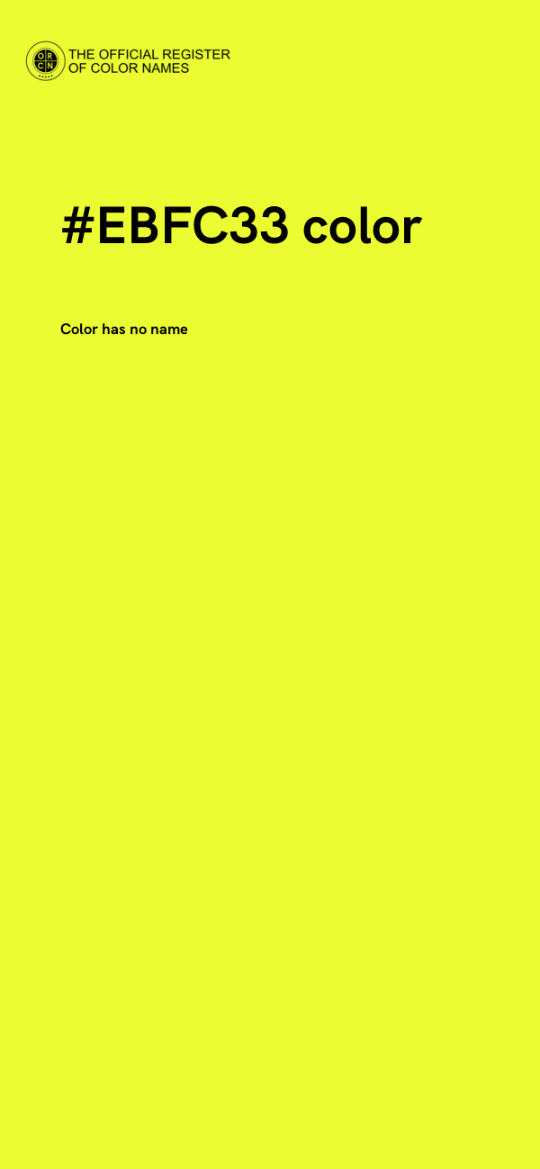 #EBFC33 color image