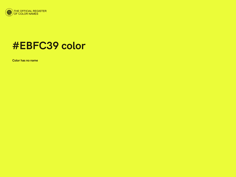 #EBFC39 color image