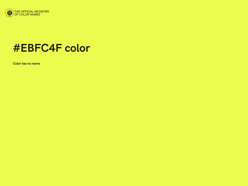 #EBFC4F color image