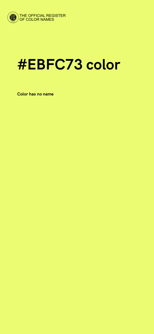 #EBFC73 color image