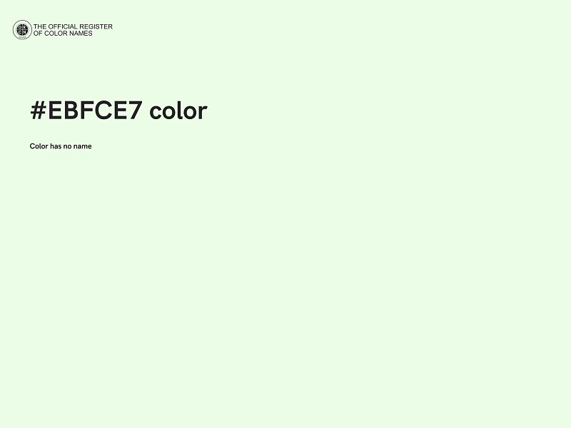 #EBFCE7 color image