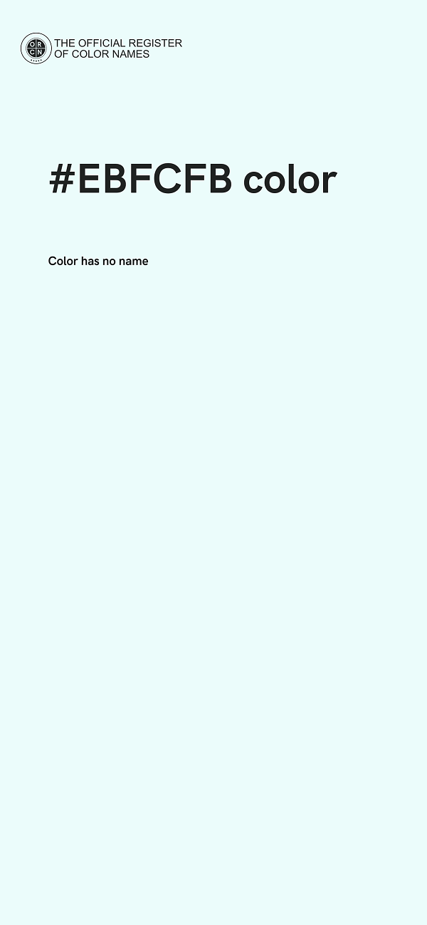 #EBFCFB color image