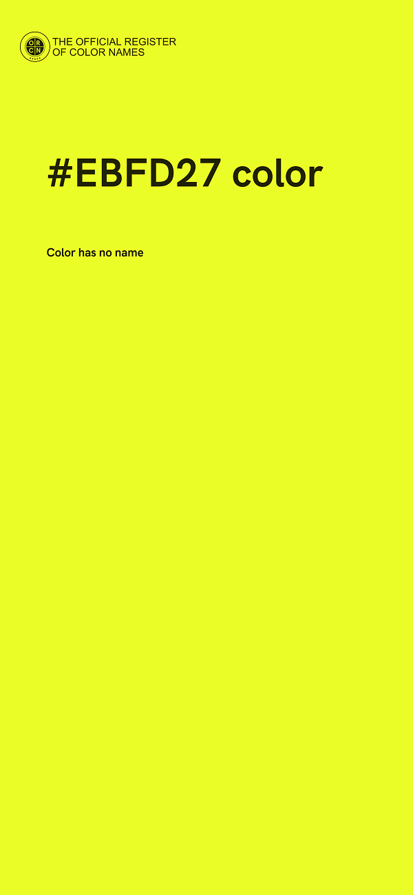 #EBFD27 color image