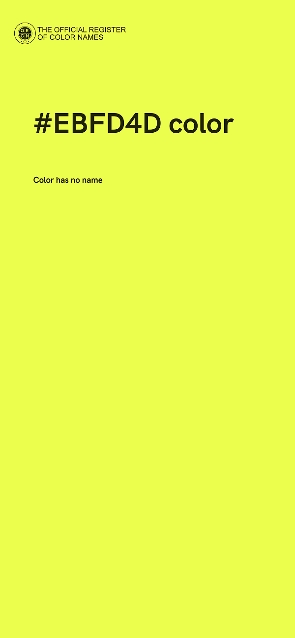 #EBFD4D color image