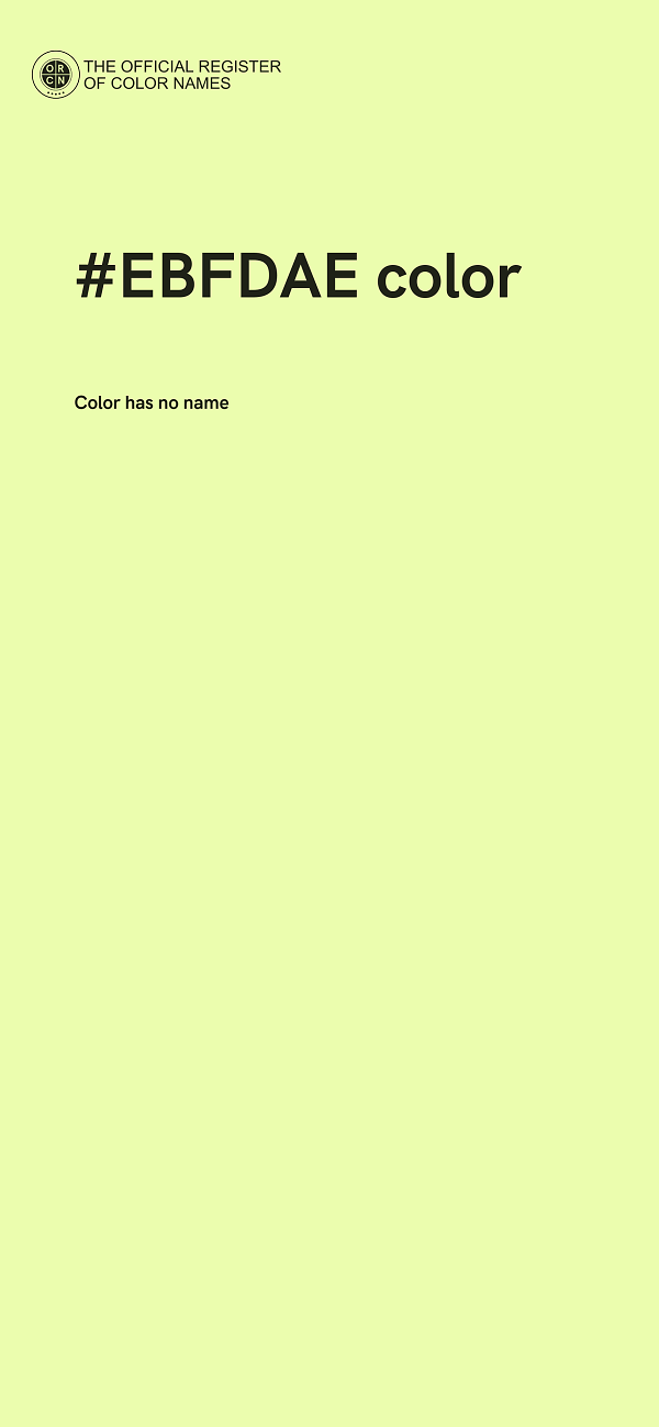 #EBFDAE color image