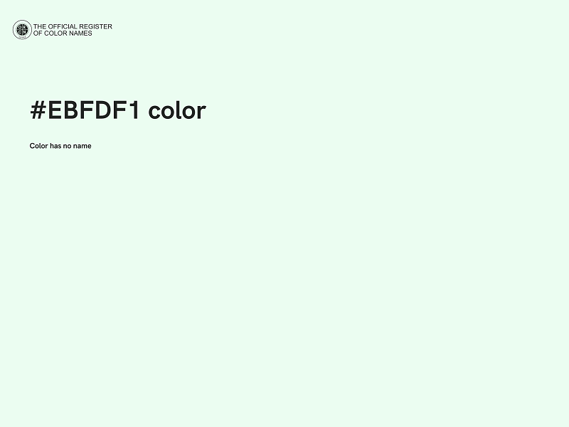#EBFDF1 color image