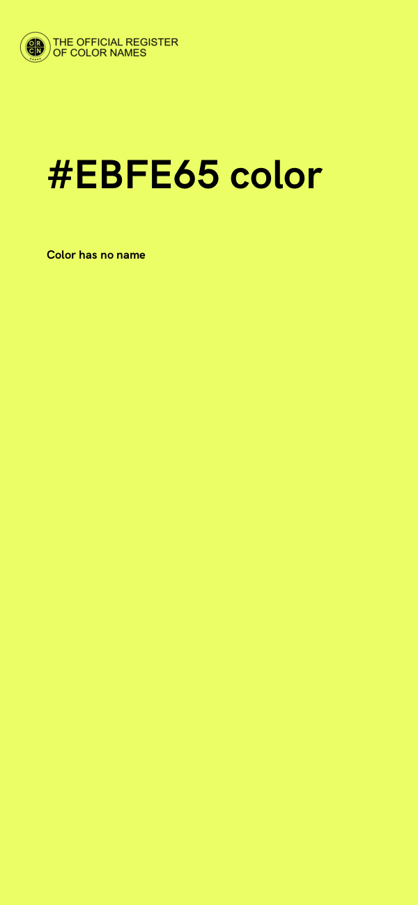 #EBFE65 color image