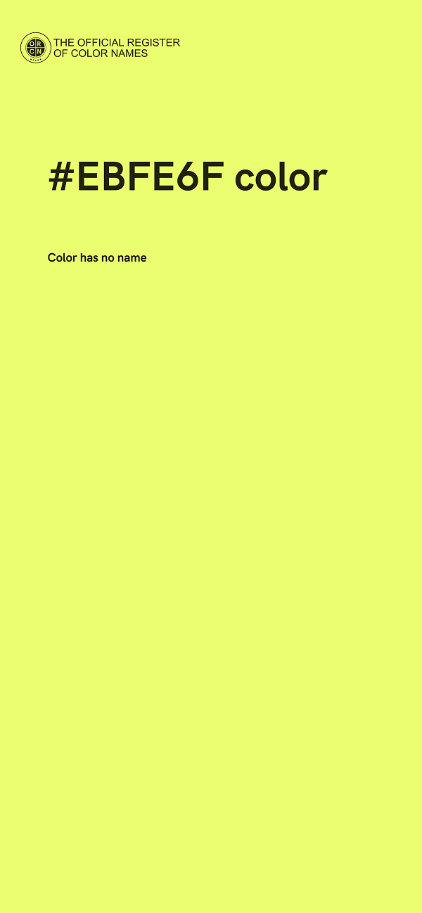 #EBFE6F color image