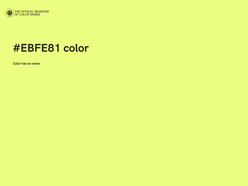 #EBFE81 color image