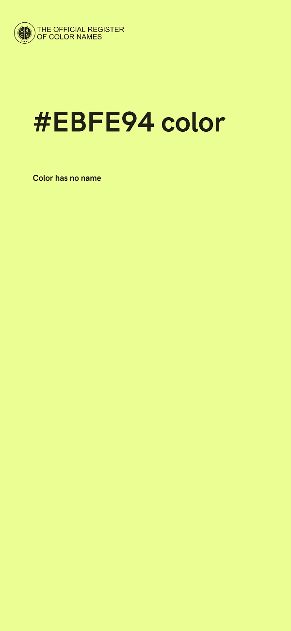 #EBFE94 color image