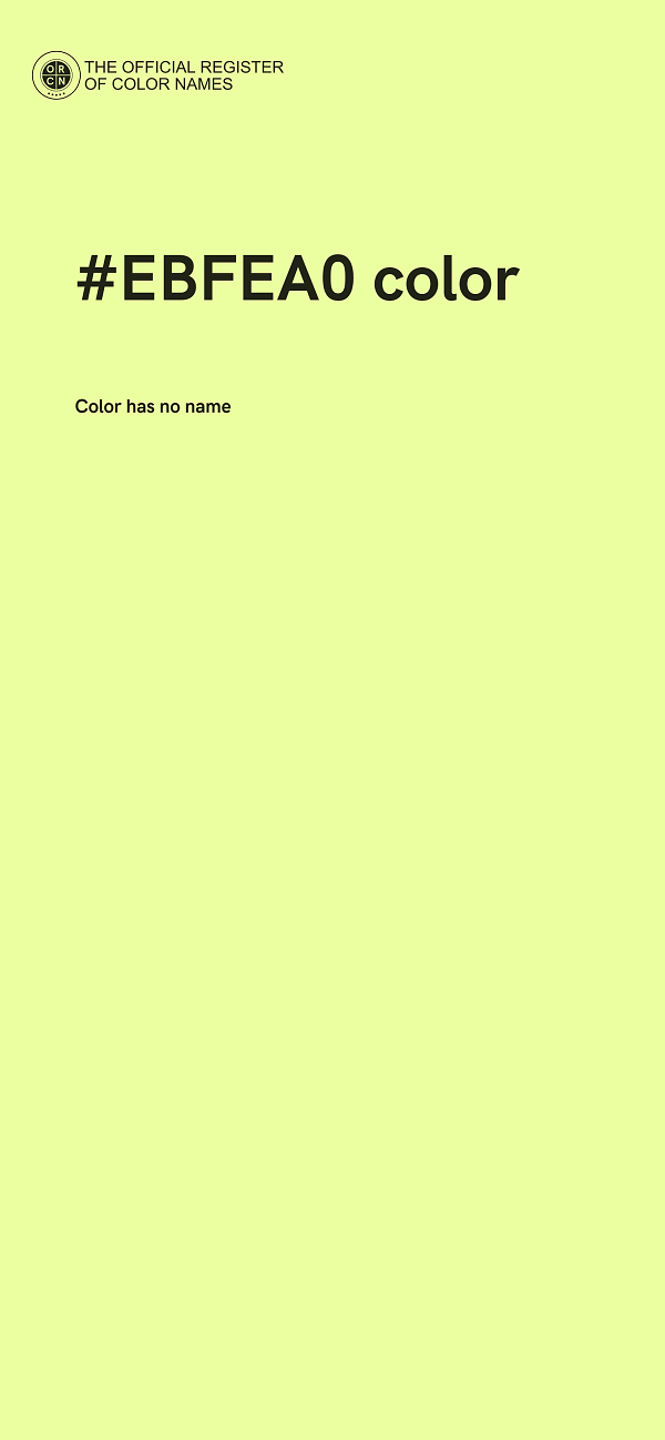 #EBFEA0 color image