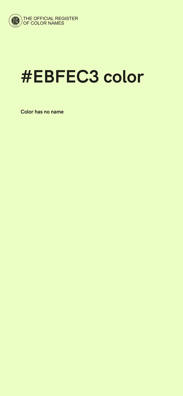 #EBFEC3 color image
