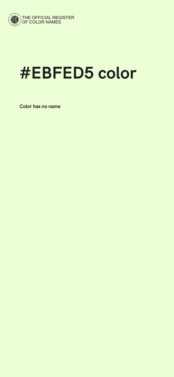 #EBFED5 color image