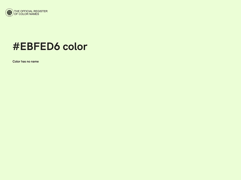 #EBFED6 color image