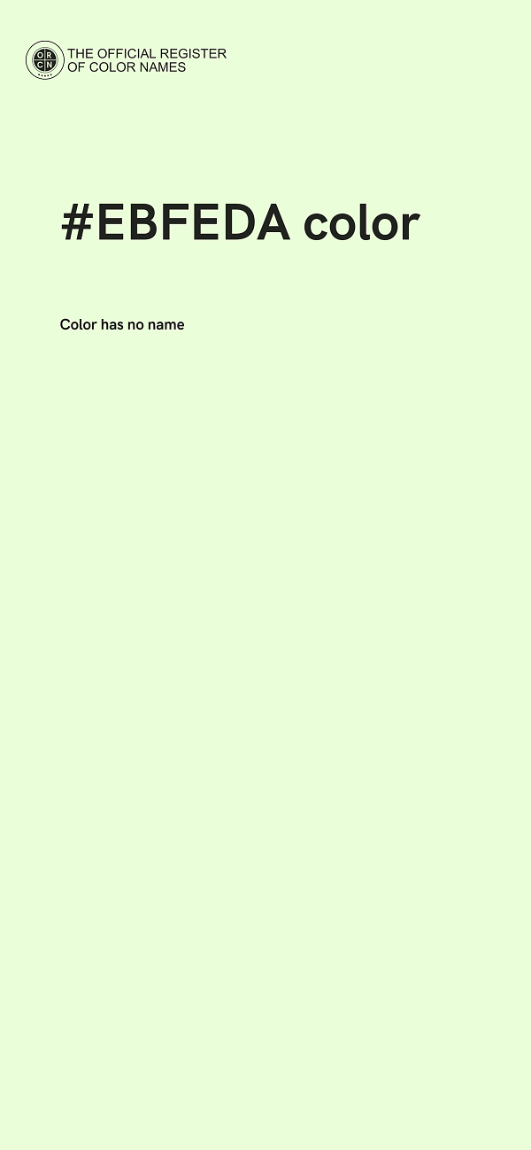 #EBFEDA color image