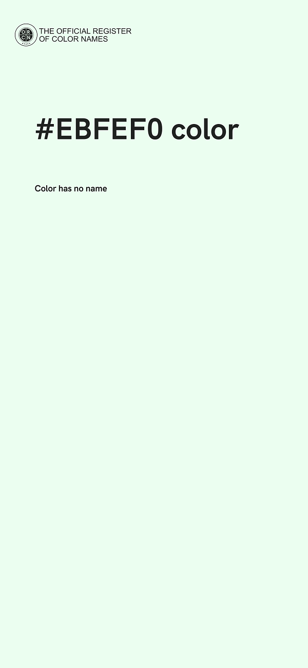#EBFEF0 color image