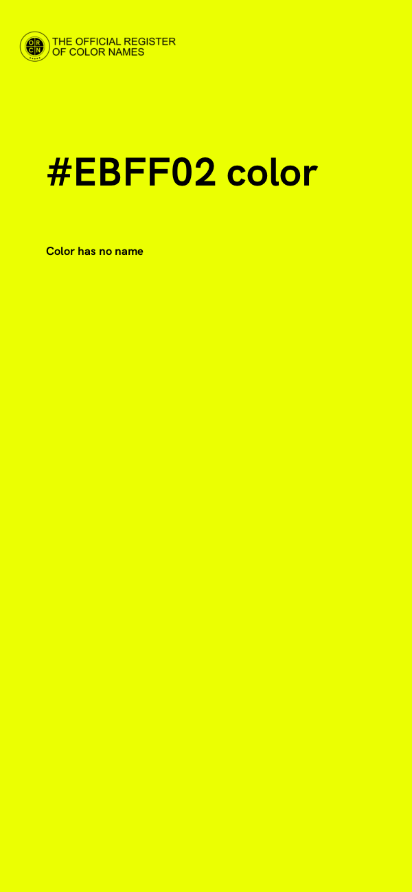 #EBFF02 color image