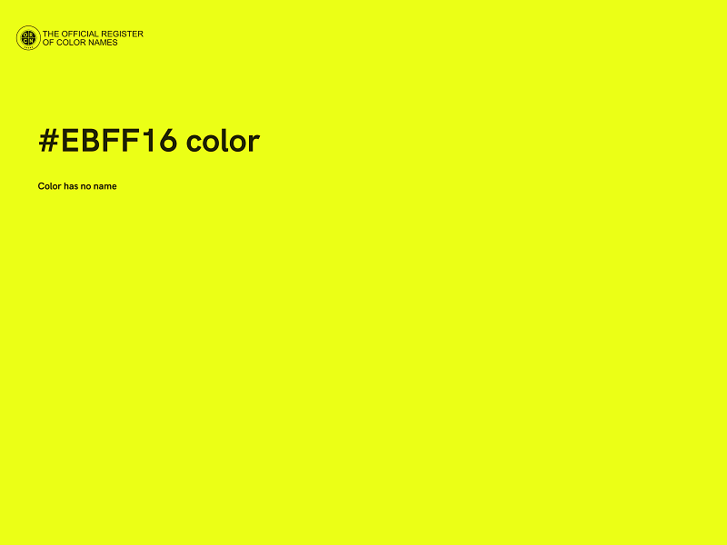 #EBFF16 color image