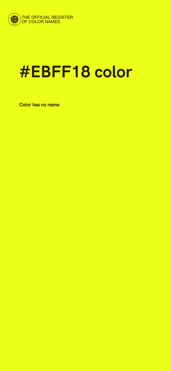 #EBFF18 color image