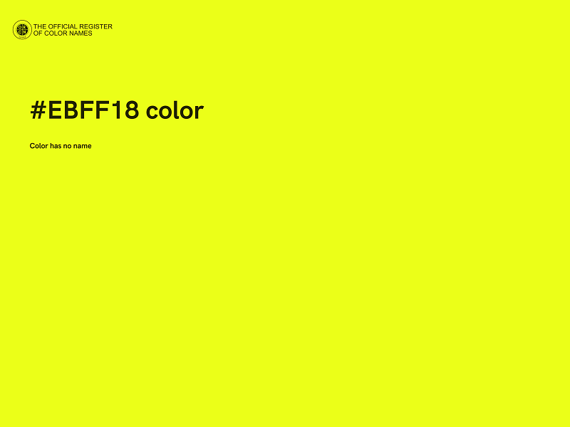 #EBFF18 color image