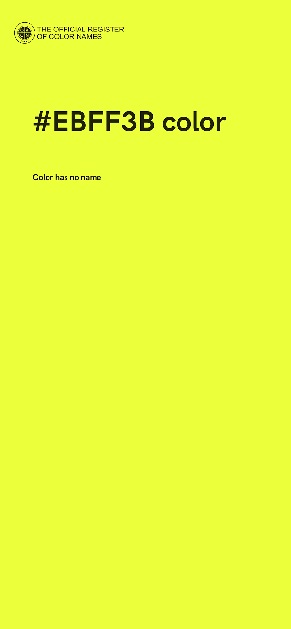 #EBFF3B color image