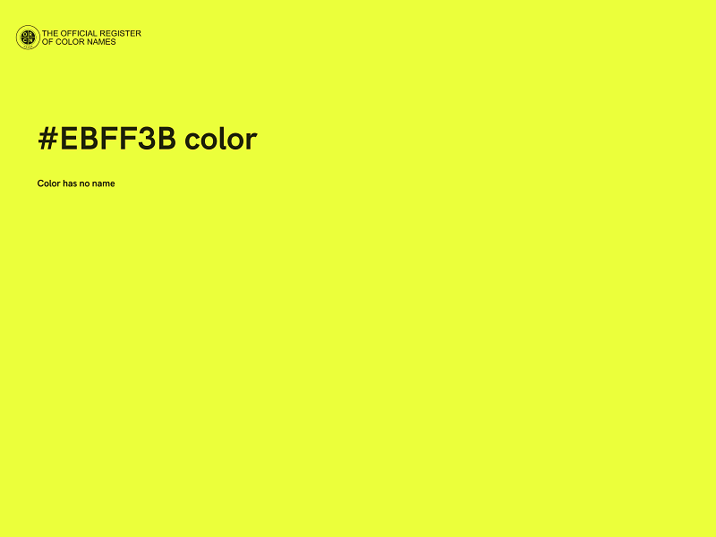 #EBFF3B color image