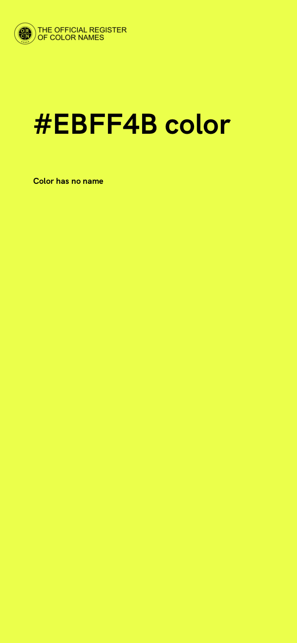 #EBFF4B color image