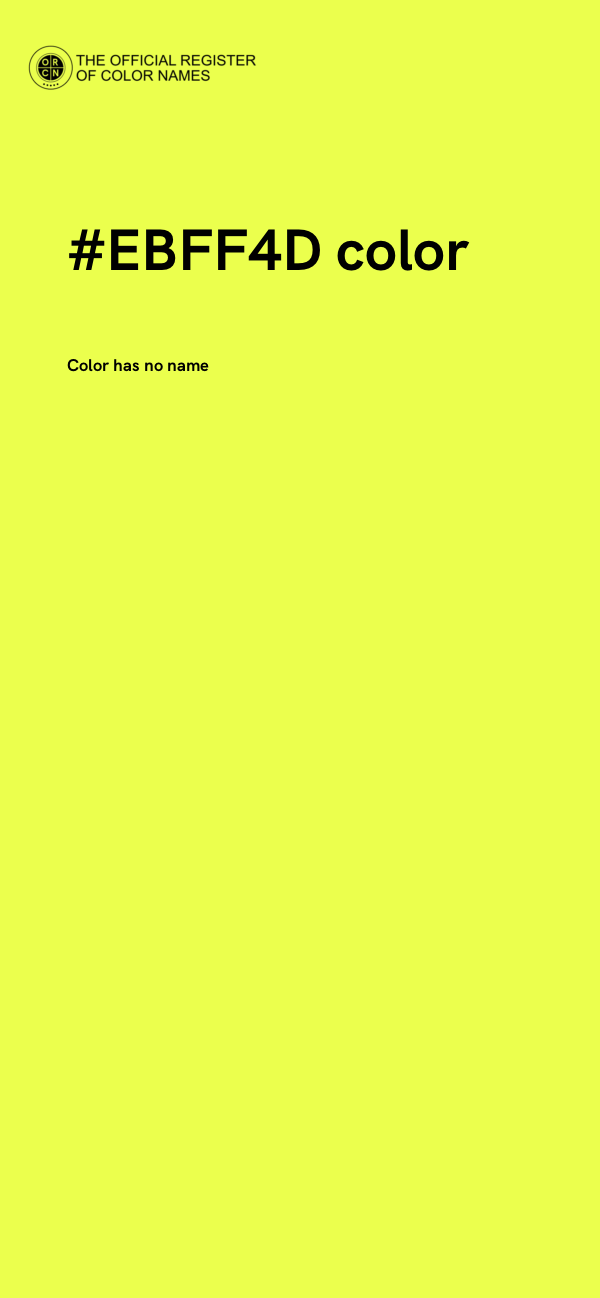 #EBFF4D color image