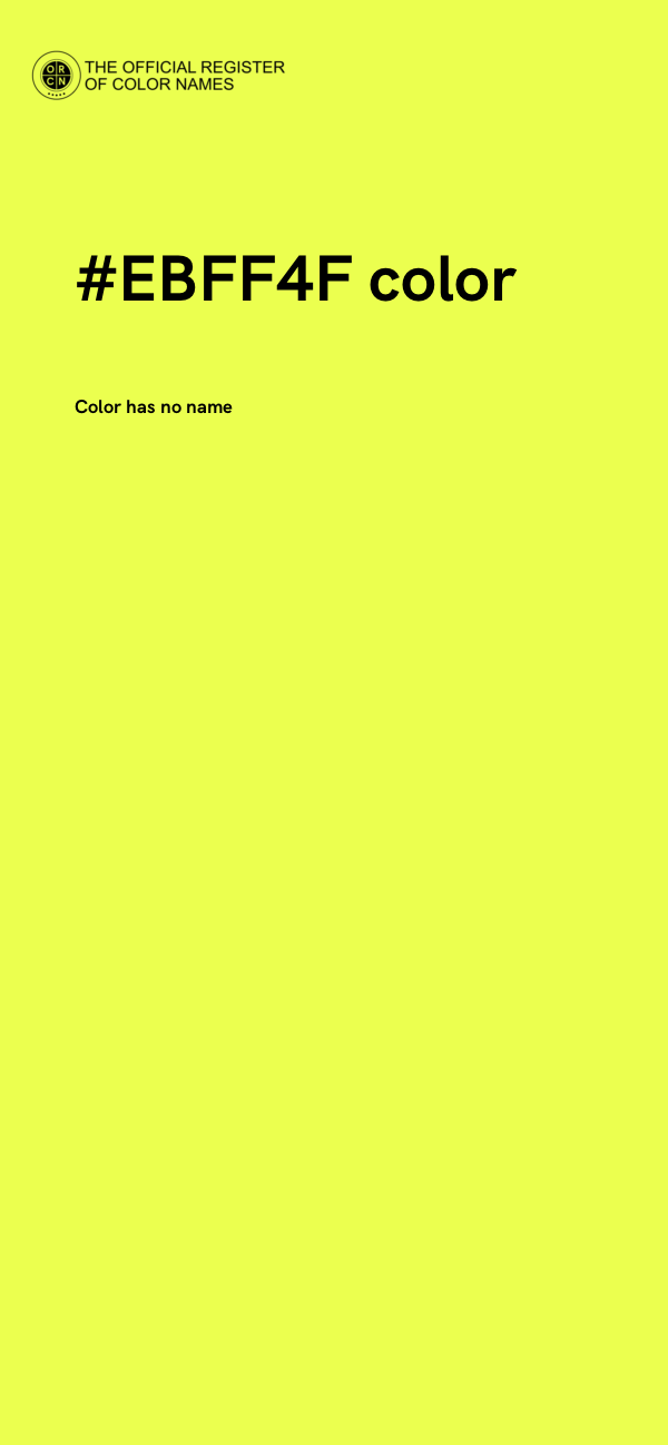 #EBFF4F color image