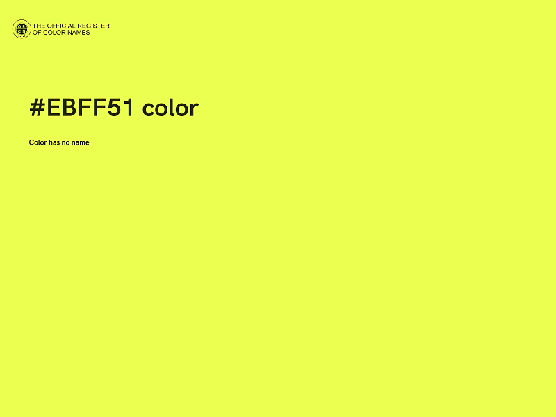 #EBFF51 color image