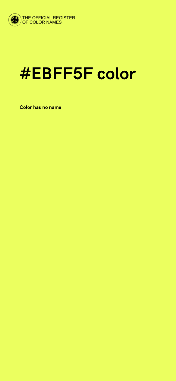 #EBFF5F color image