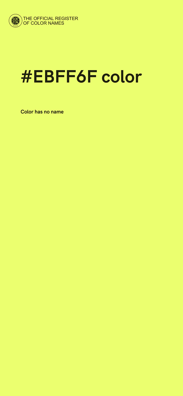 #EBFF6F color image