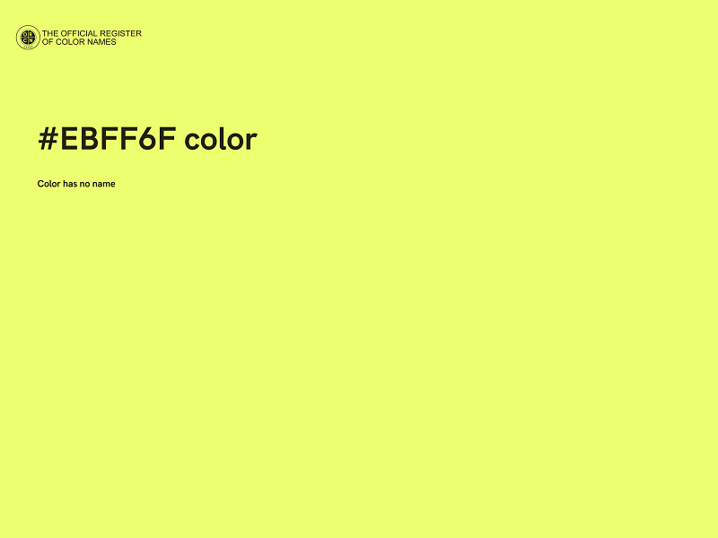 #EBFF6F color image