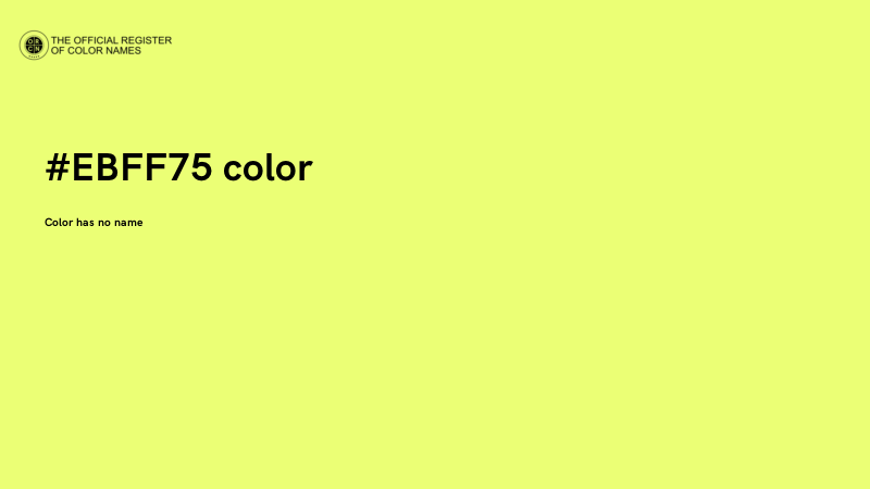 #EBFF75 color image