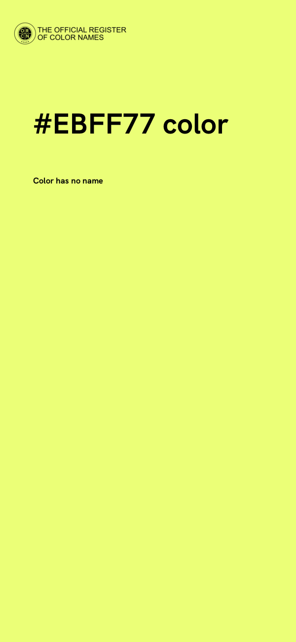 #EBFF77 color image