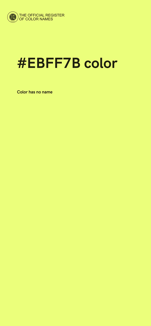 #EBFF7B color image