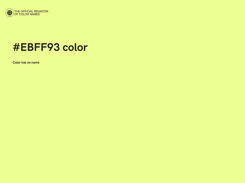 #EBFF93 color image