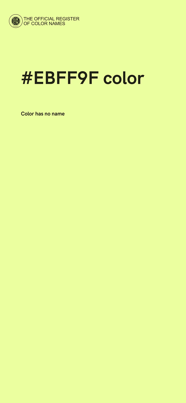 #EBFF9F color image