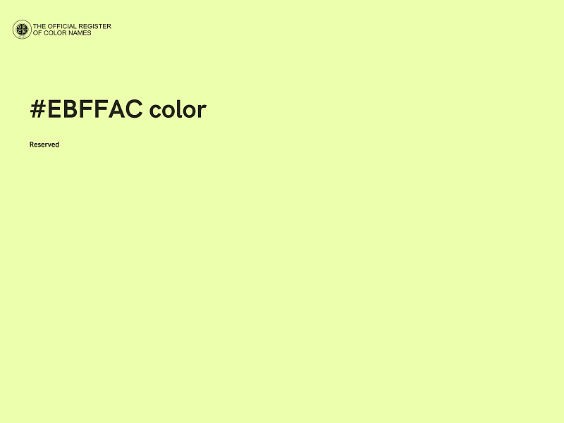 #EBFFAC color image