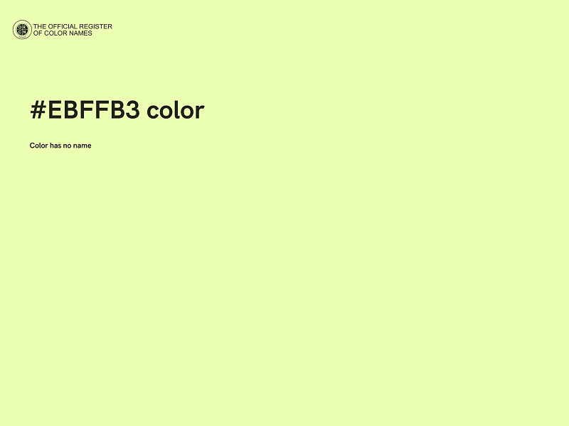 #EBFFB3 color image