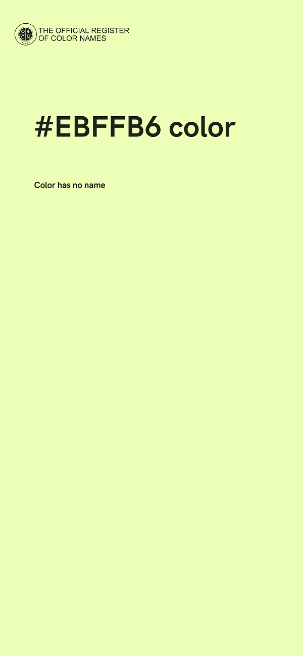 #EBFFB6 color image