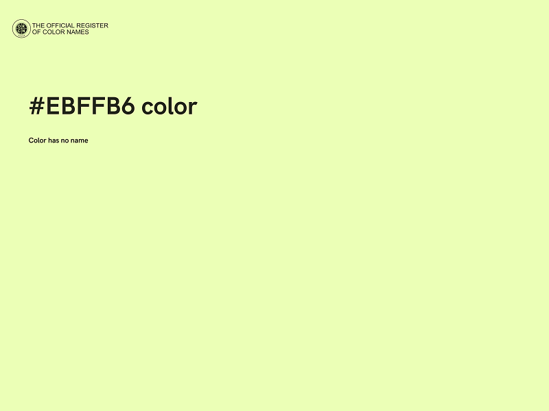 #EBFFB6 color image