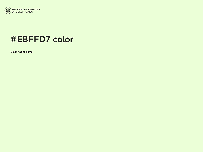 #EBFFD7 color image