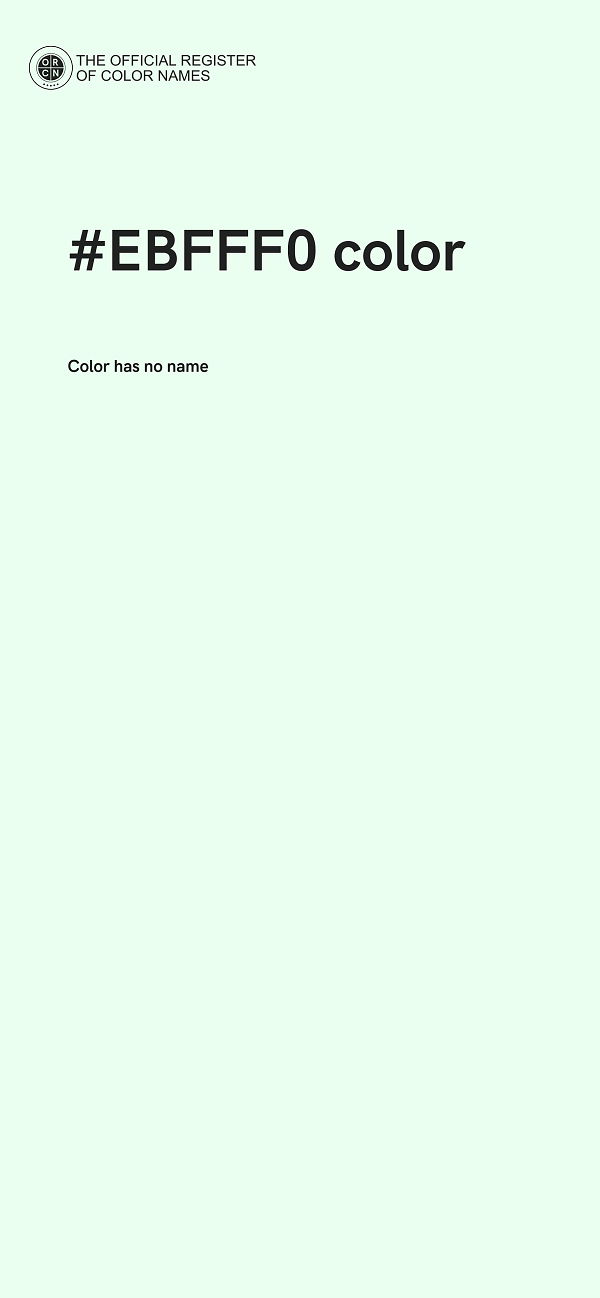 #EBFFF0 color image