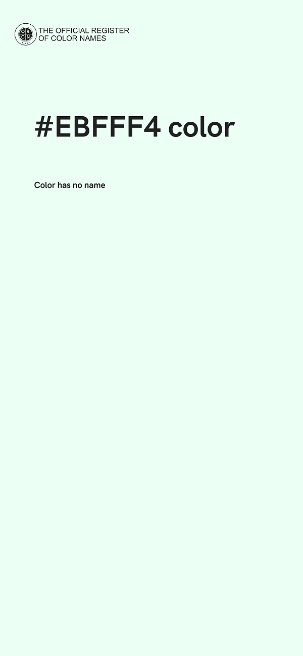 #EBFFF4 color image