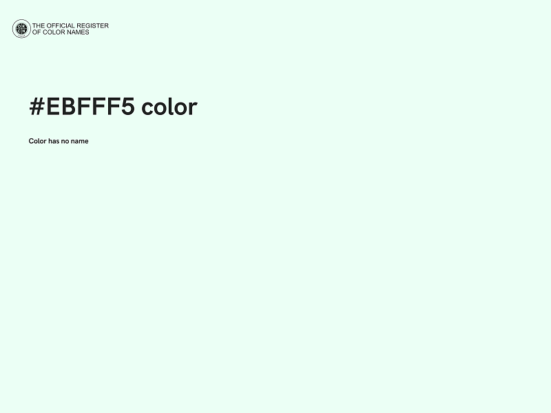 #EBFFF5 color image